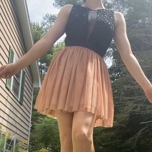 Black and sheer dress